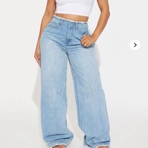 Fashion Nova Light Blue Flare Jeans